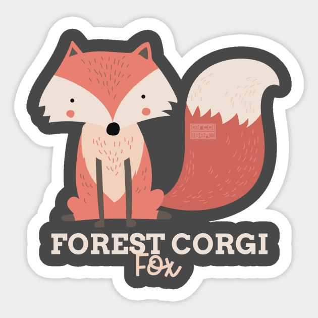 Funny Animal Name Meme Forest Corgi FOX Sticker by porcodiseno